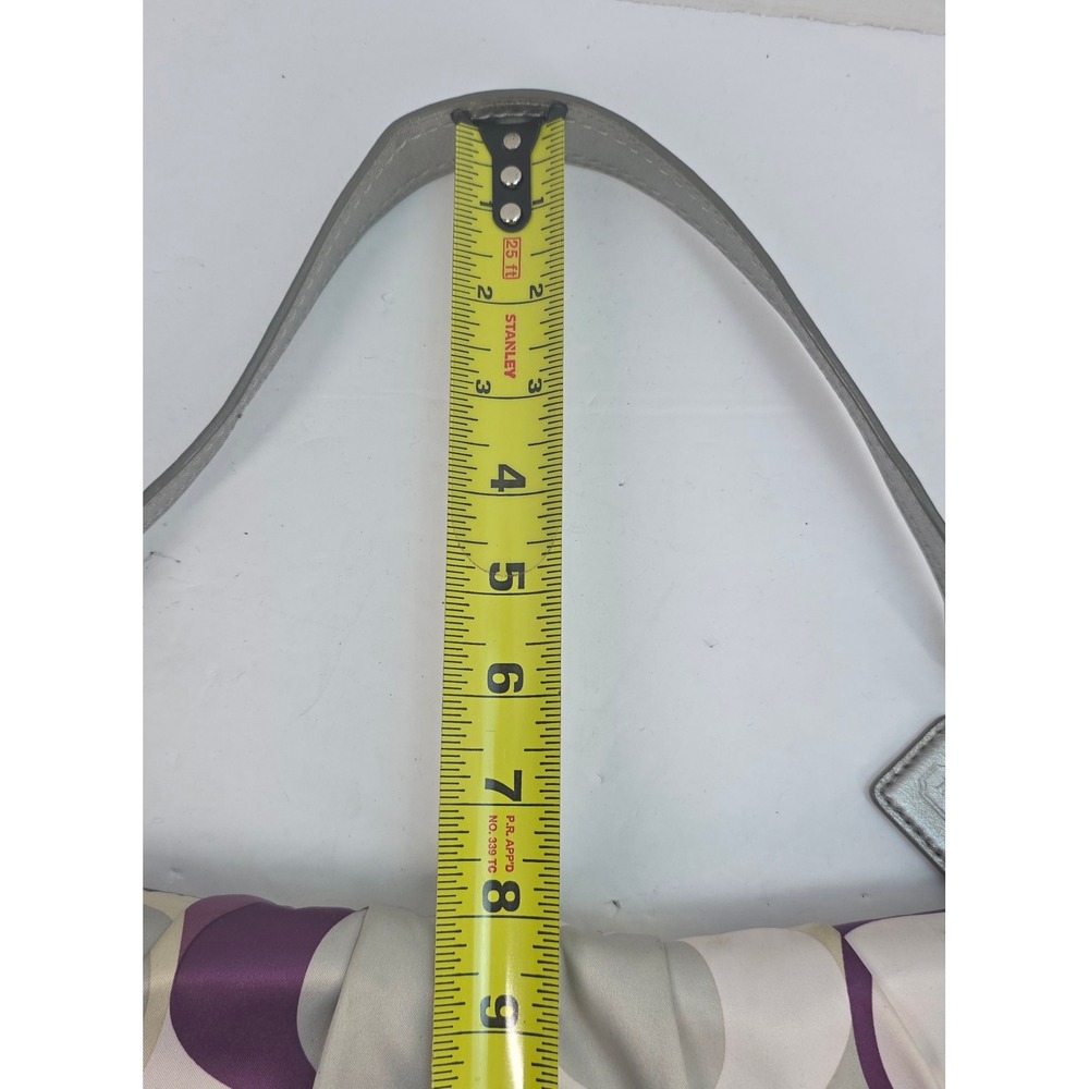 Coach Soho Optic Art Purple Silver Metallic Leather Shoulder Bag F17404 - Picture 9 of 9